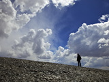 Climber in the Clouds Mount Chacaltaya, Cordillera Real, Bolivia, Andes, South America
