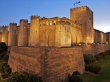 Walls and Towers of Aljaferia Palace, from 11th Century, Saragossa (Zaragoza), Aragon, Spain