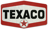 Texaco Die Cut Tin Sign