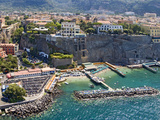 Aerial View of a Town, Sorrento, Marina Piccola, Naples, Campania, Italy