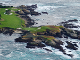 Golf Course on an Island, Pebble Beach Golf Links, Pebble Beach, Monterey County, California, USA