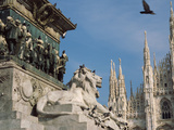 Statue of a Lion, Duomo Di Milano, Milan, Lombardy, Italy