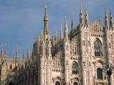 Low Angle View of a Cathedral, Duomo Di Milano, Milan, Lombardy, Italy