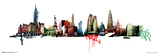 New York City Panorama Graffiti