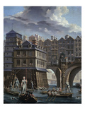 Sailors Jousting, Between the Pont Notre Dame and the Pont-Au-Change, Paris, 1756