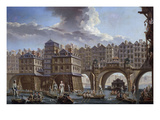 Sailors Jousting, Between the Pont Notre Dame and the Pont-Au-Change, Paris, 1756, Oil on Canvas