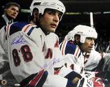 Lindros/Messier Rangers Home Bench Dual Signed