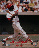 Lou Brock Swing White Jersey Vertical w/ 