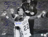 1986 Mets Multi Signed of Knight Hugging Carter
