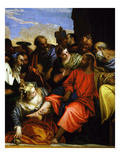 Mary Magdalene Washing Feet of Jesus Christ, Detail from the Meal at the House of Simon, C.1560