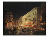 Candlelit Procession Through Via Del Corso, Rome, Italy Giclee Print