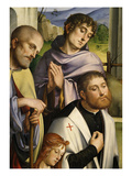 Men Worshipping Christ, from Pala Bentivoglio (The Bentivoglio Altarpiece) (Detail)