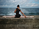 A Classic Ballerina from the Cuba National Ballet at the Malecon