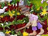 A Large Flower Mural Is Part of the Silleteros Parade