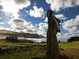 Restored Moai Stand Watch at Ahu Tongariki
