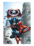 Avenging Spider-Man No.5 Cover: Spider-Man and Captain America