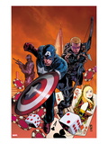 Secret Avengers No.21.1 Cover: Captain America and Hawkeye Running