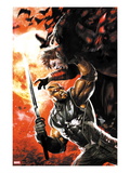 X-Men: Curse of The Mutants - Blade #1 Cover: Blade Fighting with a Sword