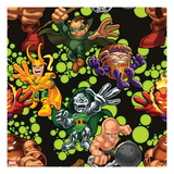 Marvel Super Hero Squad: Juggernaut, Mole Man, Loki, M.O.D.O.K, Dr. Doom, and Absorbing Man Posing
