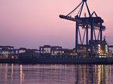 Container Ships at the Container Terminal Altenwerder