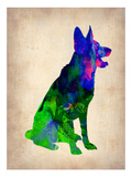 German Sheppard Watercolor