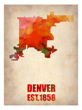 Denver Watercolor Map