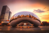 Chicago Cloud Gate Sunset