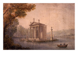 Small Temple of Asclepius, Villa Borghese, Rome, Late 18th Century Watercolour