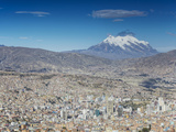 View of Mount Illamani and La Paz, Bolivia