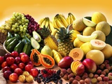 Display of Exotic Fruit with Stone Fruits, Berries and Avocados