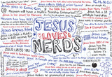 Jesus Loves Nerds Laptop Skin Sticker