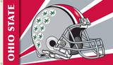NCAA Ohio State Buckeyes Helmet Flag with Grommets
