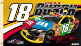 Nascar Kyle Busch #18 2-Sided Flag with Grommets