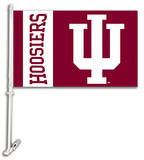 NCAA Indiana Hoosiers Car Flag with Wall Bracket