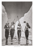 Girls Gone Skiing Art Print