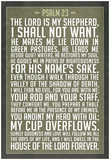 Psalm 23 Prayer Art Print Poster