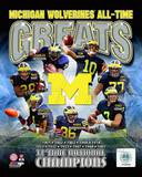 University of Michigan Wolverines All Time Greats Composite
