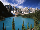Wenkchemna Peaks Reflected in Moraine Lake, Banff National Park, Alberta, Canada Photographic Print