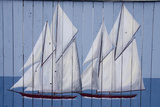 Painted Fence with Boat, H. Lee White Marine Museum, Oswego, New York, USA