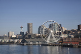 Seattle Waterfront with the Great Wheel on Pier 57, Seattle, Washington, USA