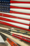 Baseball Bats Made into a Us Flag, Cooperstown, New York, USA