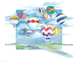 Balloons Red and Blue Diamonds