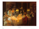 End of Dinner Art Print
