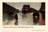Rainy Day, Boston Art Print