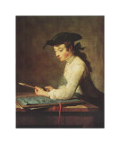 Buy Young Man Sharpening Pencil at AllPosters.com