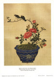 Birds and Blue Vase with Roses