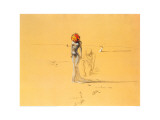 Female Figure with Head of Flowers, 1937 Art Print