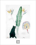 Black Cat and Strelitzia