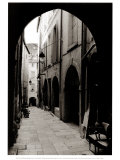 Arch and Walkway, Montepellier, France Art Print