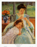 Young Mother Sewing